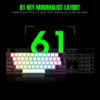 Number Keyboard Gaming 61 Keys RGB